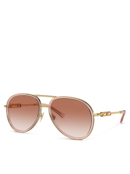 Прозорі окуляри сонцезахисні Versace коричневі