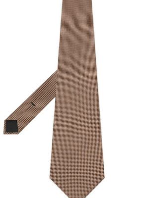 Шелковый галстук Tom Ford бежевый
