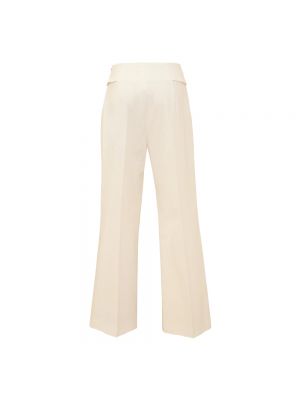 Pantalones de algodón con hebilla Max Mara beige
