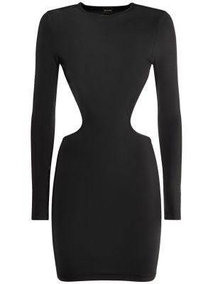 Mini šaty z nylonu Balenciaga černé