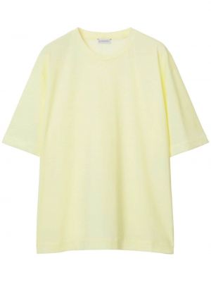 Βαμβακερή μπλούζα με σχέδιο Burberry κίτρινο