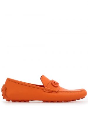 Kožené loafers Ferragamo oranžové