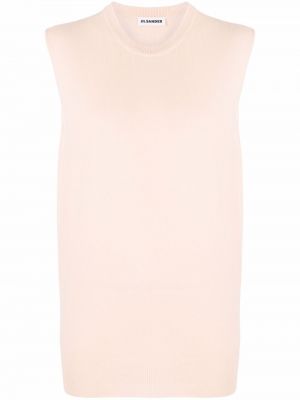 Strikke cashmere tank top Jil Sander oransje