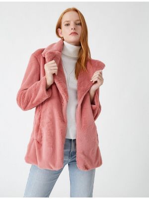 Płaszcz oversize Koton różowy