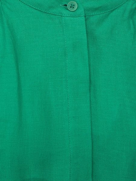 Lenvászon hosszú ruha Eres zöld