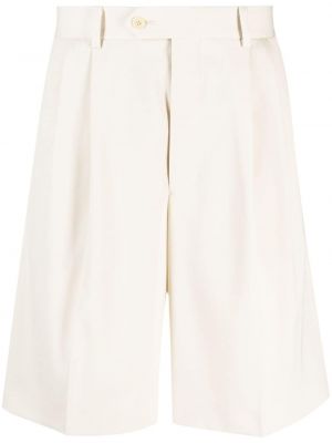 Vlnené šortky Auralee biela