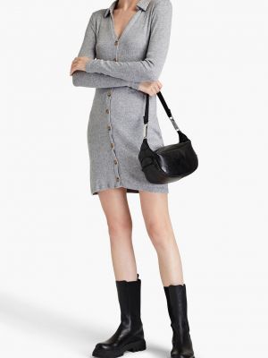 Вязаное мини-платье WALTER BAKER серый