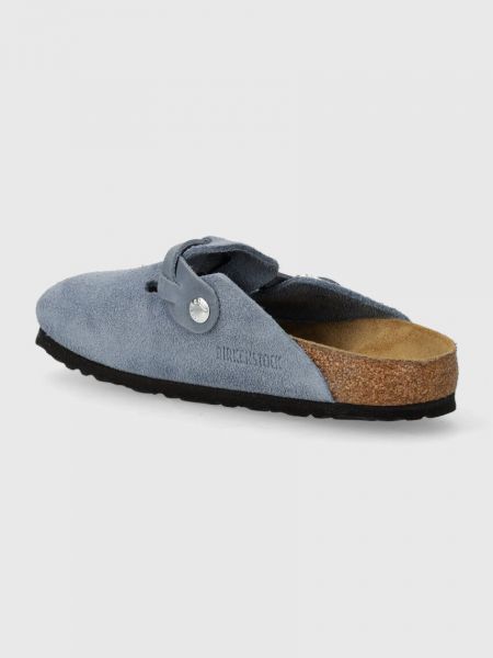 Papuci din piele Birkenstock albastru