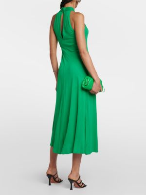 Миди рокля от джърси Polo Ralph Lauren зелено
