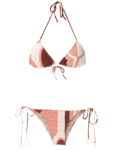 Bikini con estampado Adriana Degreas rosa