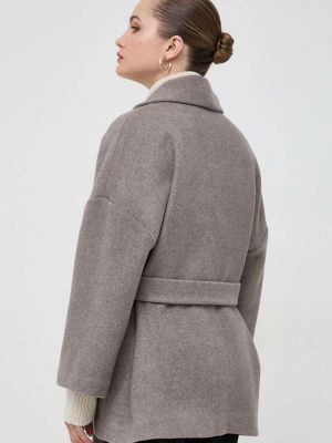 Oversized vlněný kabát Beatrice B šedý