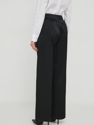 Kalhoty s vysokým pasem Sisley černé