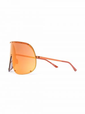 Okulary przeciwsłoneczne oversize Rick Owens pomarańczowe