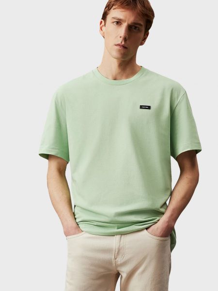Бавовняна футболка Calvin Klein зелена