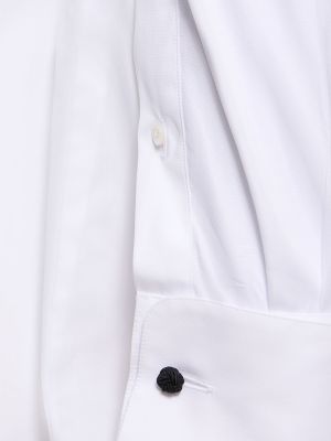 Bavlněná košile Giorgio Armani bílá