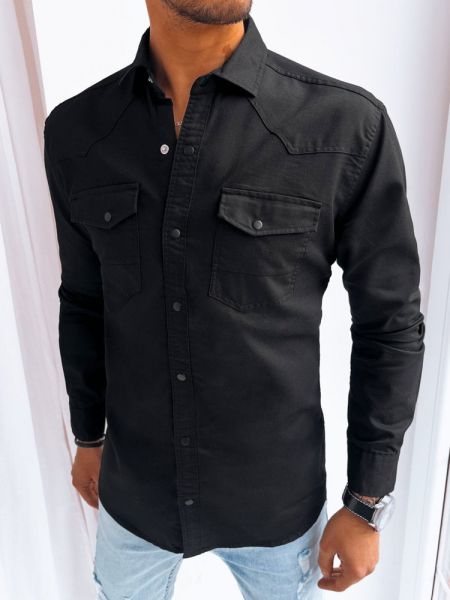 Rifľová košeľa Dstreet čierna