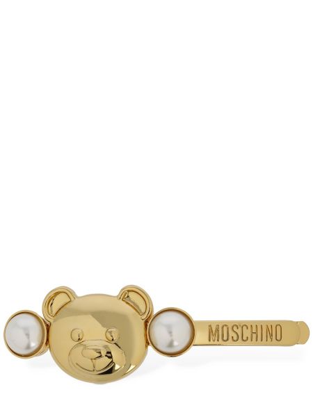 Zegarek z perełkami Moschino złoty