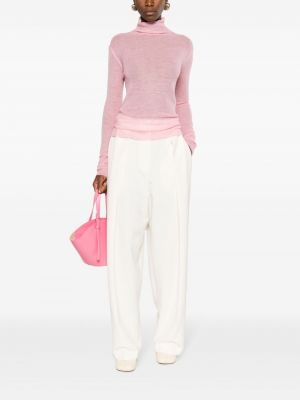 Caurspīdīgs džemperis Jil Sander rozā