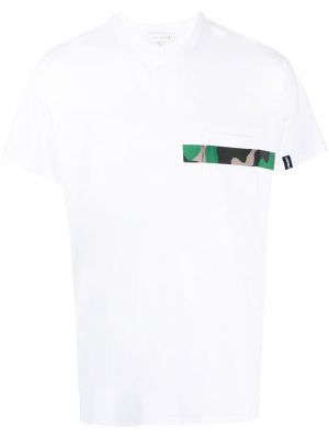 Gestreifte t-shirt mit camouflage-print Mackintosh weiß
