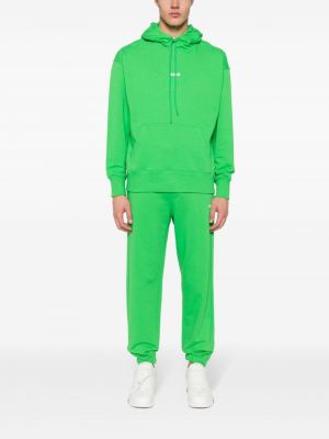 Kokvilnas kapučdžemperis ar apdruku Msgm zaļš