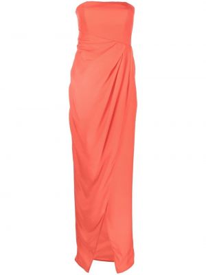 Копринена вечерна рокля без ръкави Gauge81 оранжево