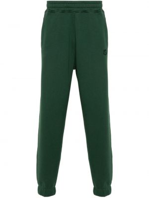 Pantalon en coton avec applique Maison Kitsuné vert