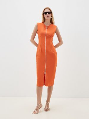 Хлопковое платье-карандаш Fresh Cotton оранжевое