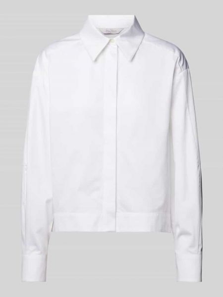 Bluzka z kołnierzykiem w jednolitym kolorze Maxmara Leisure biała