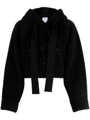 Fleece φούτερ με κουκούλα Patou μαύρο
