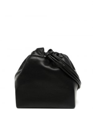Кожени чанта през рамо Gia Studios черно