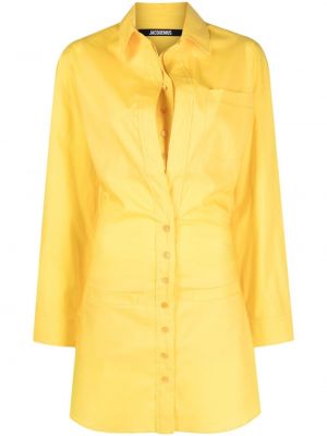 Mini šaty Jacquemus žltá