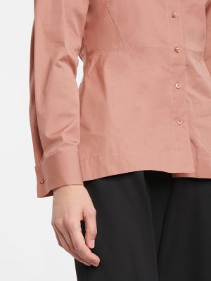 Пеплум памучна риза Alaã¯a розово