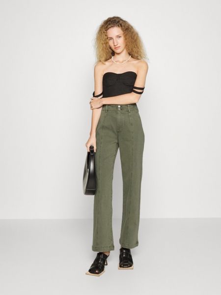 Jeansy relaxed fit Paige khaki