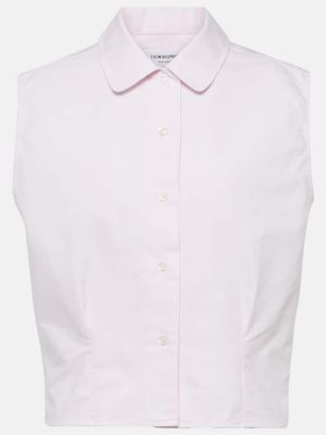 Camisa sin mangas de algodón Thom Browne rosa