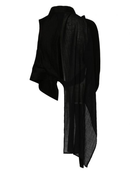 Asimetriška marškiniai Yohji Yamamoto juoda