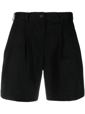 Pantaloni scurți plisate Toteme negru