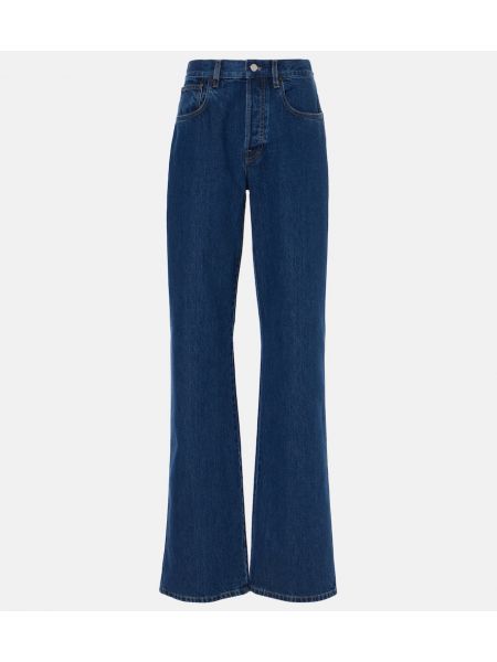 Straight leg-jeans med hög midja Gucci blå