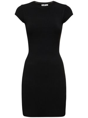 Viszkóz testhezálló mini ruha Victoria Beckham fekete