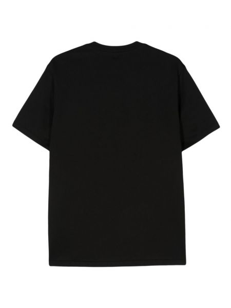 T-shirt en coton avec manches courtes Attachment noir