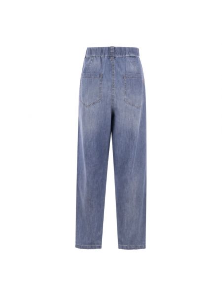 Spodnie slim fit Brunello Cucinelli niebieskie