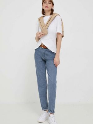 Jeansy z wysoką talią Calvin Klein Jeans szare