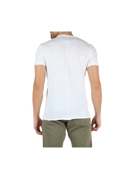 Camisa con bordado de algodón Replay blanco