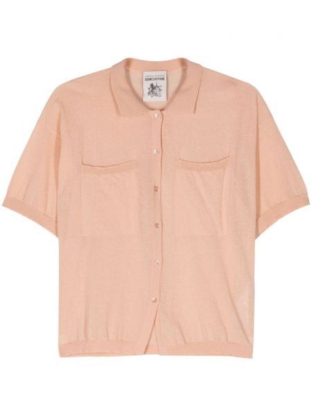 T-shirt en coton avec manches courtes Semicouture orange
