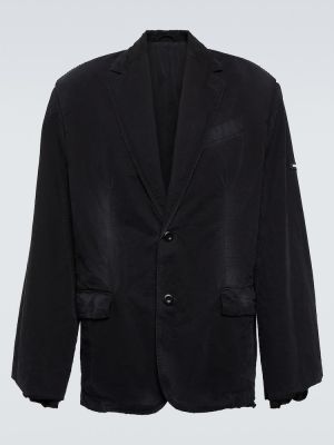 Blazer en coton oversize Balenciaga noir