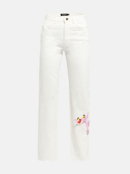 Прямые джинсы Desigual белые