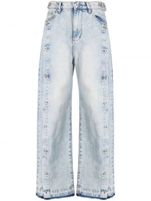 Straight leg jeans Feng Chen Wang blu