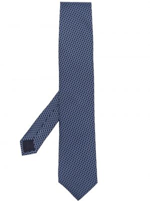 Seiden krawatte mit print Pal Zileri blau