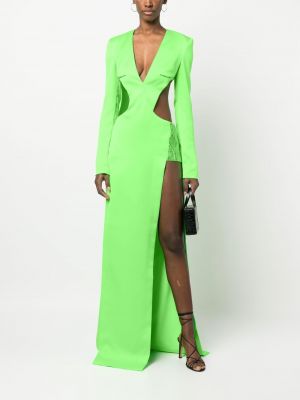 Křišťálové večerní šaty Genny zelené