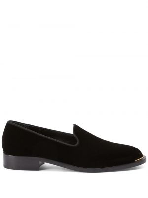 Pantofi loafer de catifea Giuseppe Zanotti negru