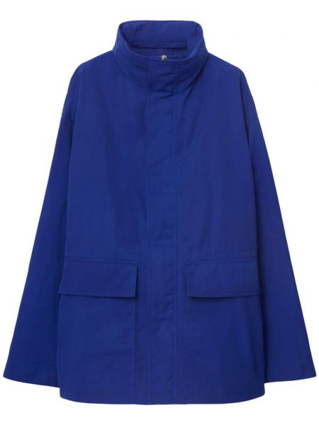 Jacke mit kapuze mit print Burberry blau